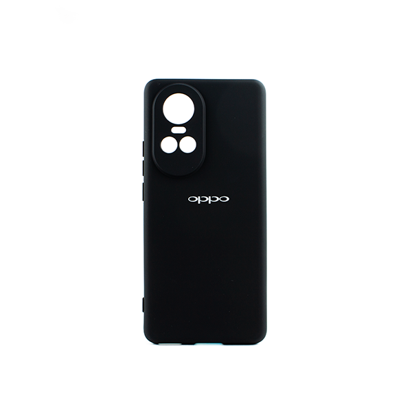 CARATULA SILICON TIPO ORIGINAL C/LOGO OPPO RENO 10 5G NEGRA