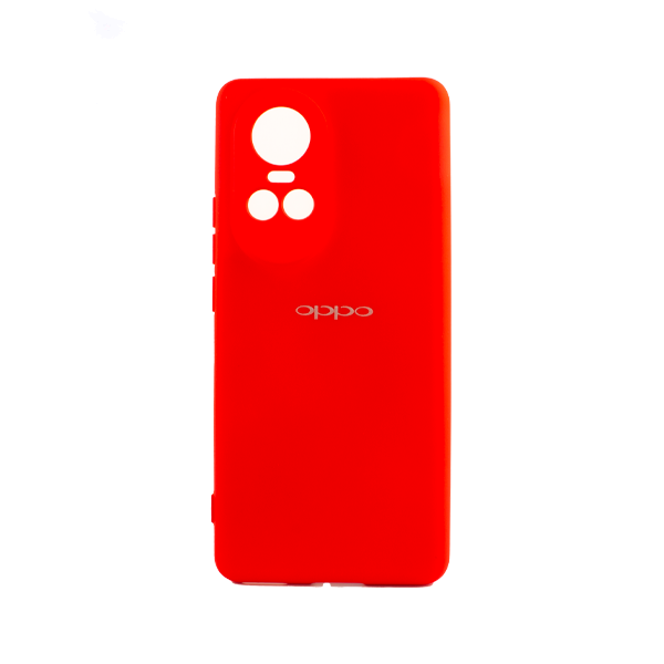 CARATULA SILICON TIPO ORIGINAL C/LOGO OPPO RENO 10 5G ROJA