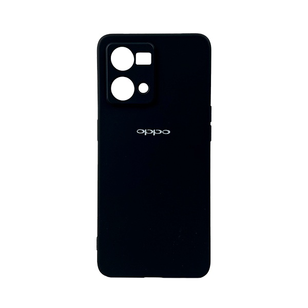 CARATULA SILICON TIPO ORIGINAL C/LOGO OPPO RENO 7 4G NEGRA