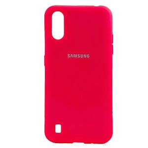 CARATULA SILICON TIPO ORIGINAL C/LOGO SAMSUNG A01 ROJA