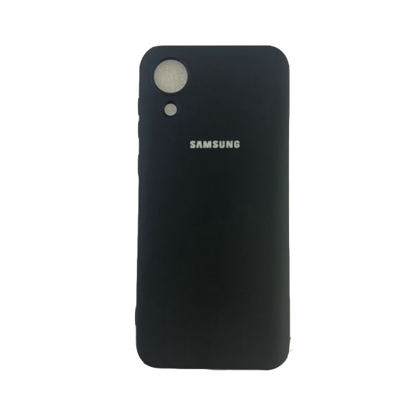 CARATULA SILICON TIPO ORIGINAL C/LOGO SAMSUNG A03 CORE NEGRA