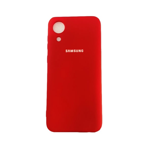 CARATULA SILICON TIPO ORIGINAL C/LOGO SAMSUNG A03 CORE ROJA