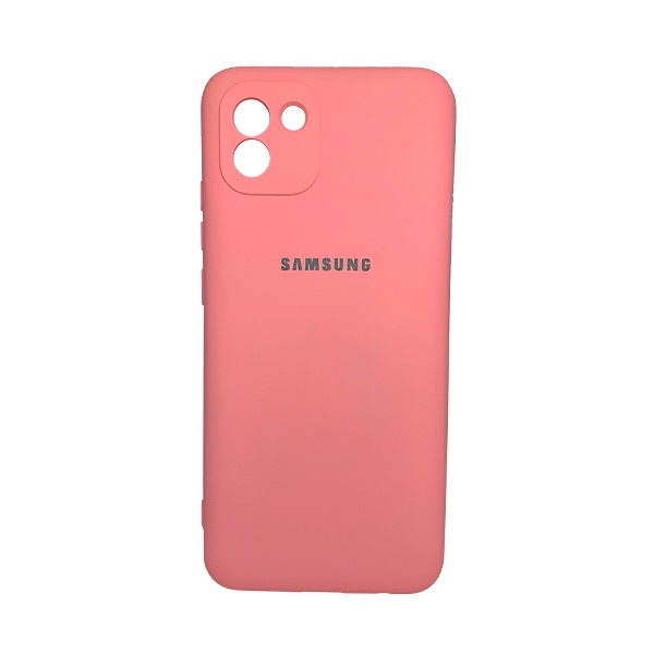 CARATULA SILICON TIPO ORIGINAL C/LOGO SAMSUNG A03/A04E ROSA