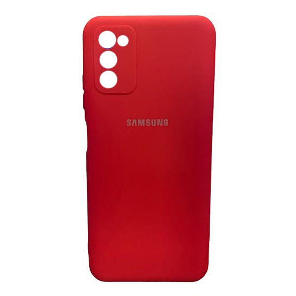 CARATULA SILICON TIPO ORIGINAL C/LOGO SAMSUNG A03s ROJA