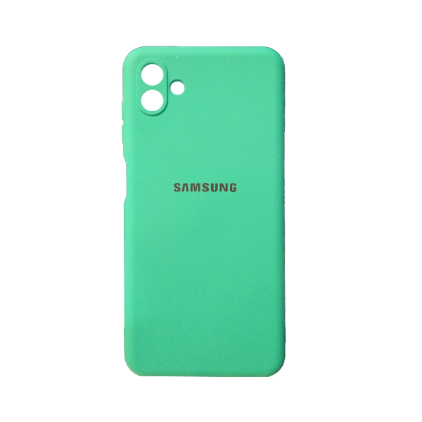 CARATULA SILICON TIPO ORIGINAL C/LOGO SAMSUNG A04 MENTA