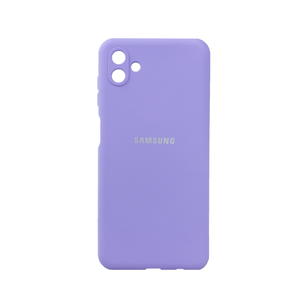 CARATULA SILICON TIPO ORIGINAL C/LOGO SAMSUNG A04 MORADA