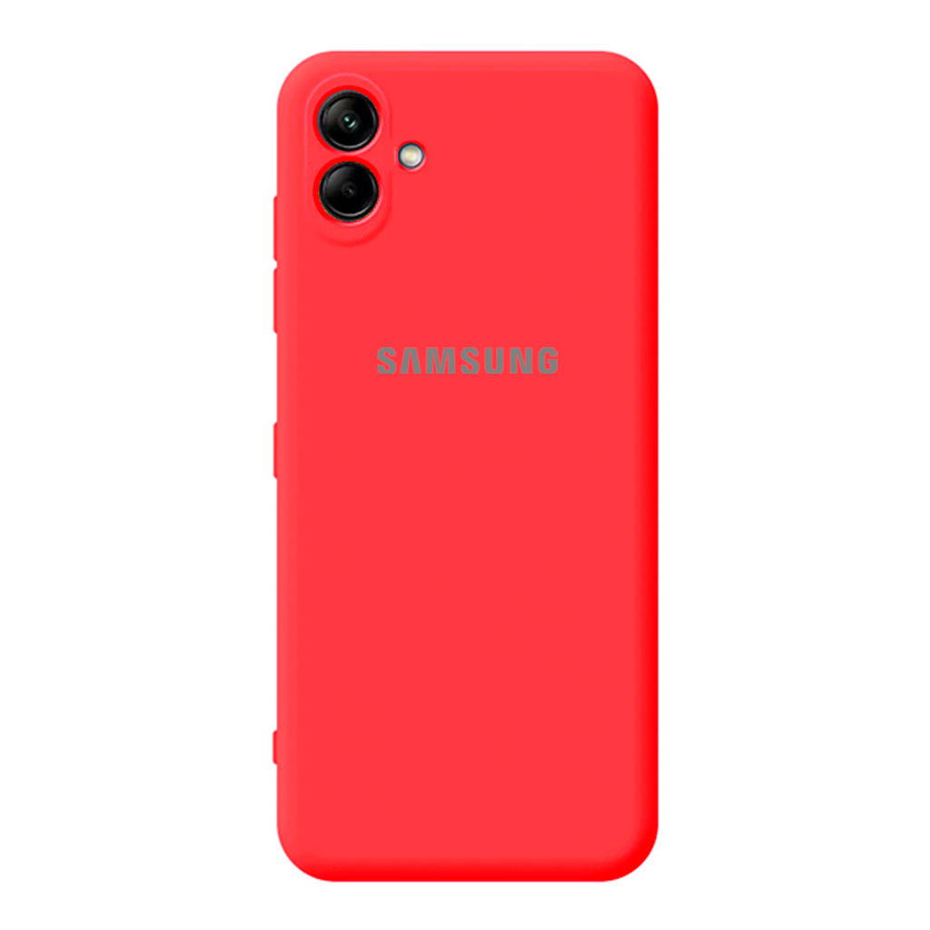 CARATULA SILICON TIPO ORIGINAL C/LOGO SAMSUNG A04 ROJA