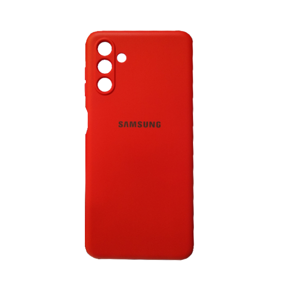 CARATULA SILICON TIPO ORIGINAL C/LOGO SAMSUNG A04S ROJA