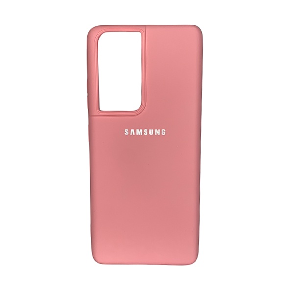 CARATULA SILICON TIPO ORIGINAL C/LOGO SAMSUNG S21 ULTRA ROSA