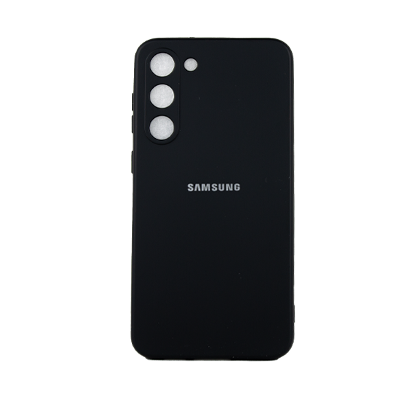 CARATULA SILICON TIPO ORIGINAL C/LOGO SAMSUNG S23 PLUS NEGRA