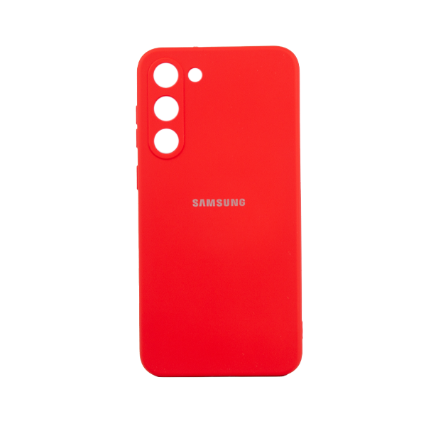 CARATULA SILICON TIPO ORIGINAL C/LOGO SAMSUNG S23 PLUS ROJA