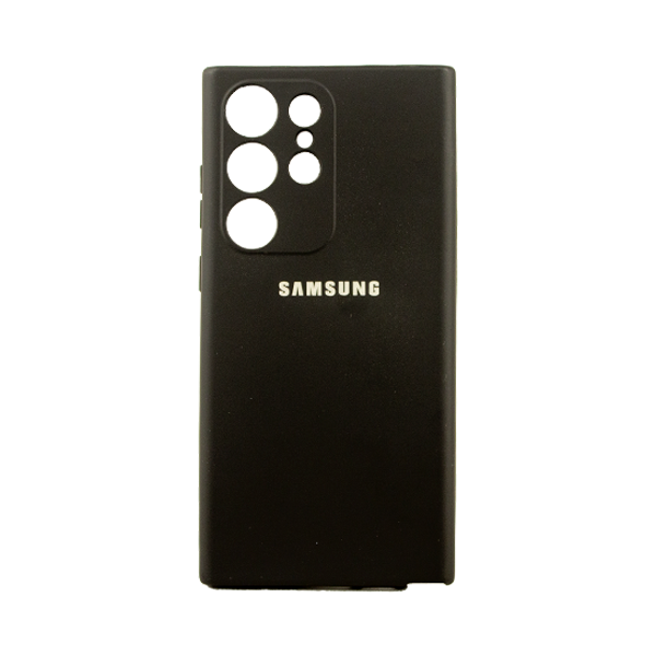 CARATULA SILICON TIPO ORIGINAL C/LOGO SAMSUNG S23 ULTRA NEGRA
