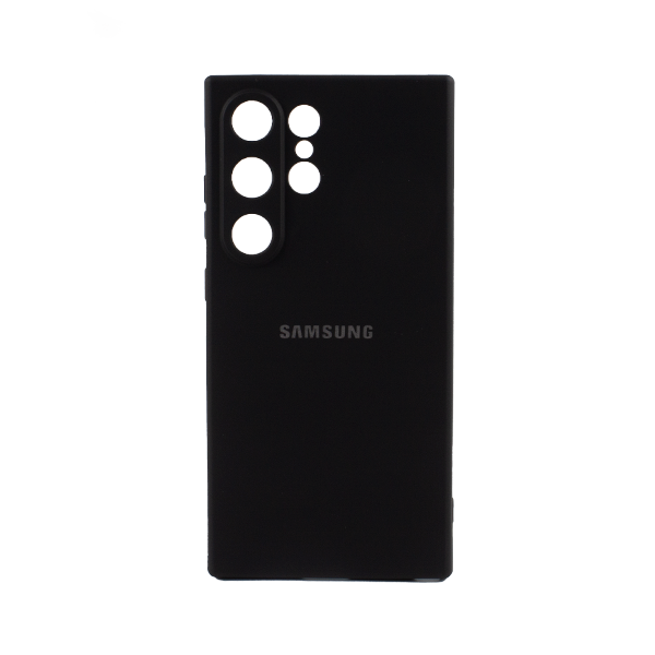 CARATULA SILICON TIPO ORIGINAL C/LOGO SAMSUNG S24 ULTRA NEGRA