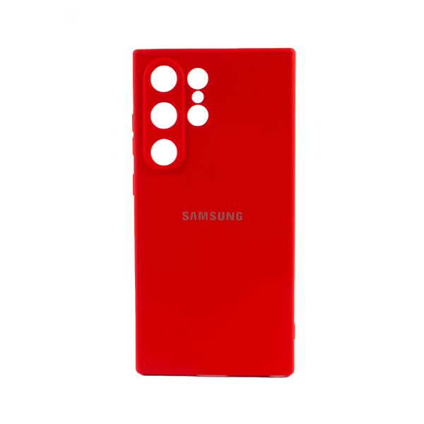 CARATULA SILICON TIPO ORIGINAL C/LOGO SAMSUNG S24 ULTRA ROJA