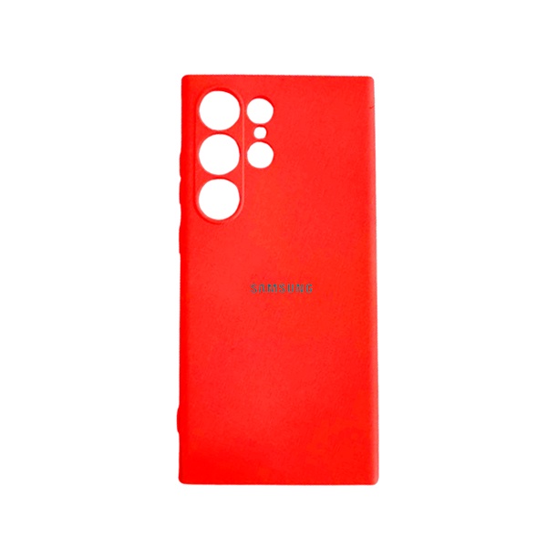 CARATULA SILICON TIPO ORIGINAL C/LOGO SAMSUNG S25 ULTRA ROJA