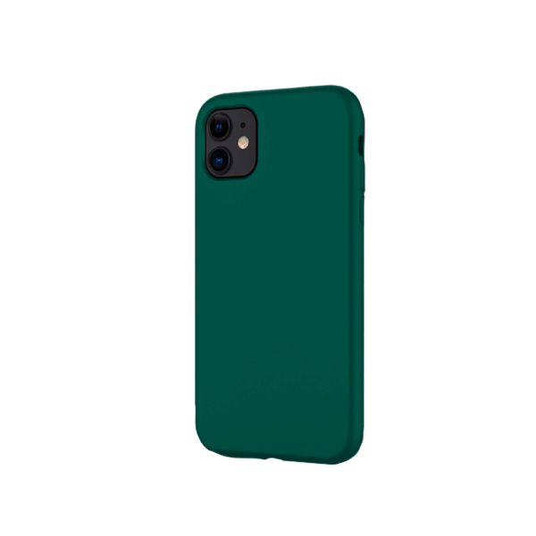 CARATULA SILICON TIPO ORIGINAL S/LOGO IPHONE 11 VERDE OSCURO