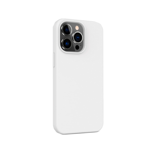 CARATULA SILICON TIPO ORIGINAL S/LOGO IPHONE 14/13/12 PRO MAX BLANCO