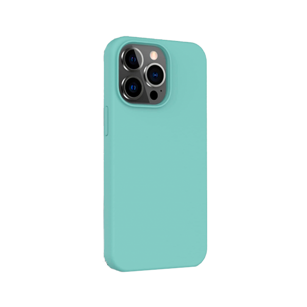 CARATULA SILICON TIPO ORIGINAL S/LOGO IPHONE 14/13/12 PRO MAX MENTA