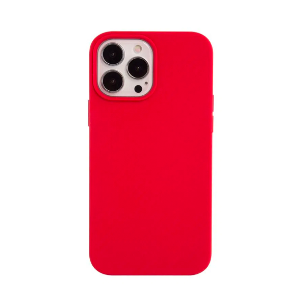 CARATULA SILICON TIPO ORIGINAL S/LOGO IPHONE 15 PRO ROJO