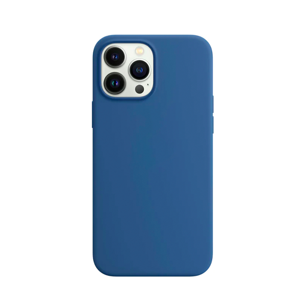 CARATULA SILICON TIPO ORIGINAL S/LOGO IPHONE 15/14/13 AZUL MARINO