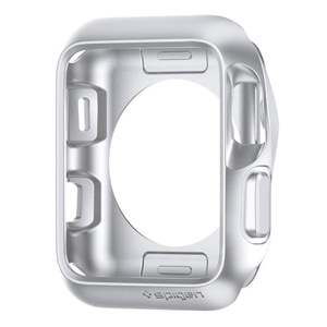 CARATULA SLIM ARMOR SPIGEN APPLE WATCH 42mm PLATA