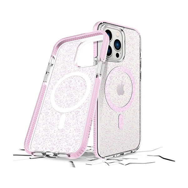 CARATULA SUPERSTAR + MAG IPHONE 14/13/12 PRO MAX ROSE PRODIGEE