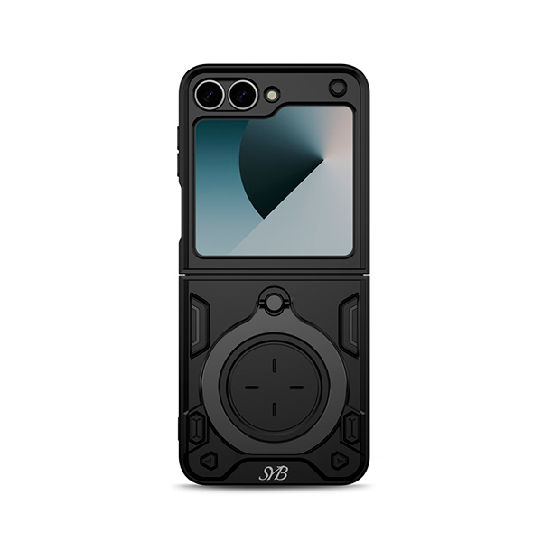CARATULA SYB ANTI-DROP HYBRID STAND SAMSUNG Z FLIP 6 NEGRA