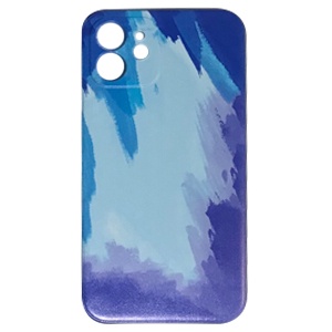 CARATULA TPU ACUARELA IPHONE 12 GRIS/AZUL