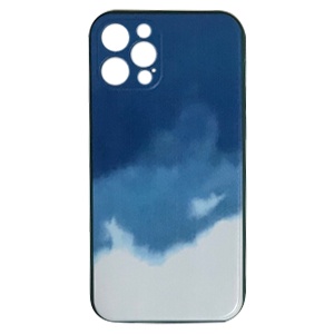 CARATULA TPU ACUARELA IPHONE 12 PRO VERDE/AZUL