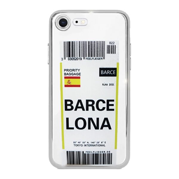 CARATULA TPU AEROPUERTO BARCELONA IPHONE 7/8/SE2/SE3 TRANSPARENTE