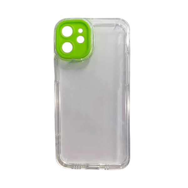 CARATULA TPU CAMCOLOR IPHONE 12 MINI TRANSPARENTE VERDE