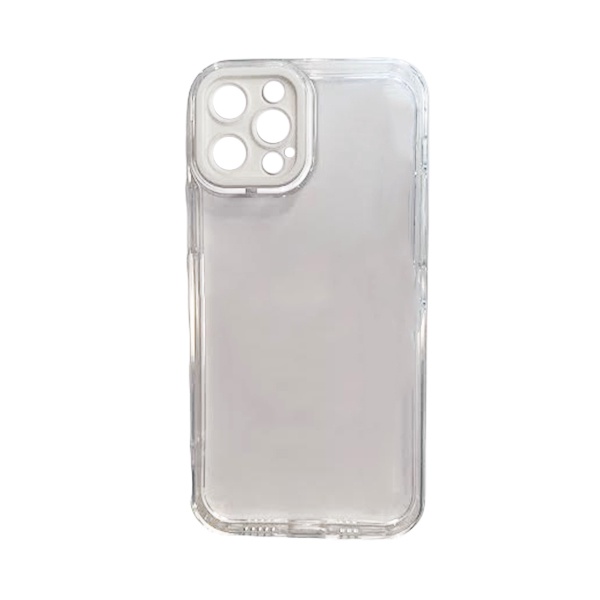 CARATULA TPU CAMCOLOR IPHONE 12 PRO TRANSPARENTE BLANCA
