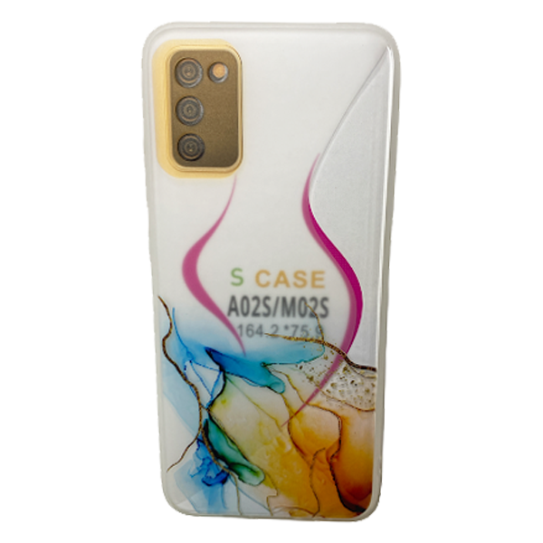 CARATULA TPU DISENO SAMSUNG A02s AMARILLO/AZUL