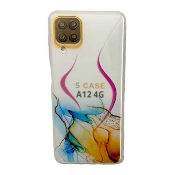 CARATULA TPU DISENO SAMSUNG A12 4G AMARILLO/AZUL