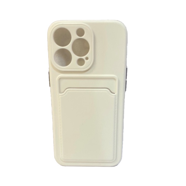 CARATULA TPU TARJETERO IPHONE 13 BLANCA