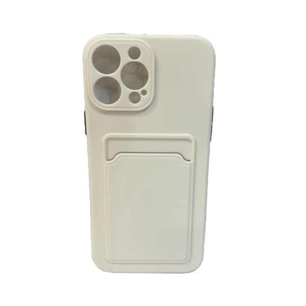 CARATULA TPU TARJETERO IPHONE 13 PRO BLANCA