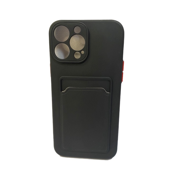 CARATULA TPU TARJETERO IPHONE 13 PRO NEGRA