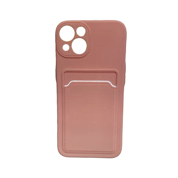 CARATULA TPU TARJETERO IPHONE 13 ROSA