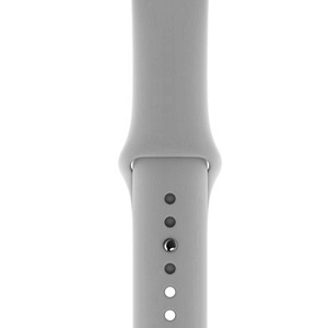 CORREA ORIGINAL SILICON APPLE WATCH 42/44mm PLATA