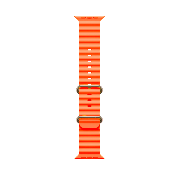 CORREA SILICON TIPO OCEAN APPLE WATCH ULTRA 45-49mm NARANJA