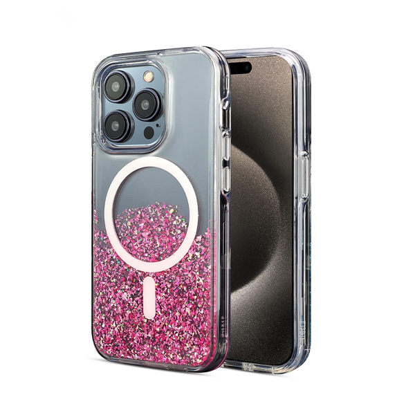 ESTUCHE DAZZLE MAGSAFE IPHONE 15 PRO MAX PIXIE PINK MYBAT