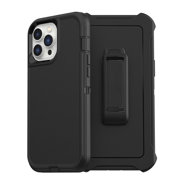 ESTUCHE TIPO DEFENDER IPHONE 13 PRO NEGRO CON CLIP
