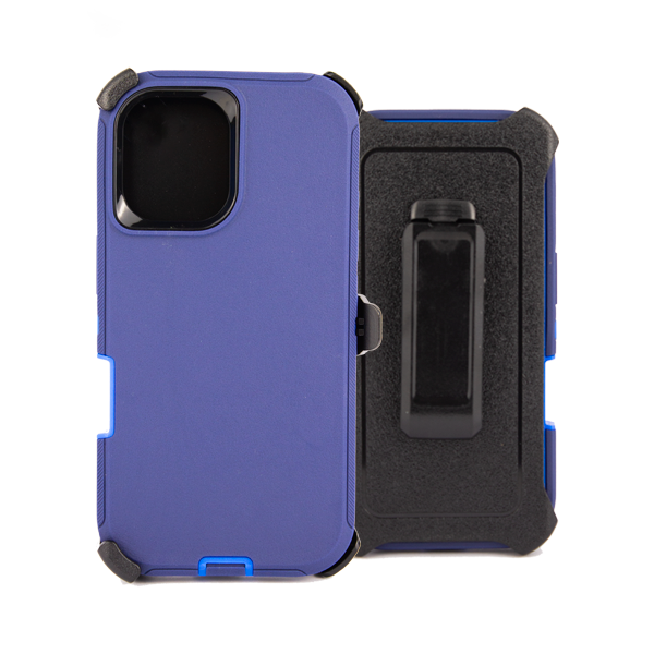 ESTUCHE TIPO DEFENDER IPHONE 16 AZUL CON CLIP