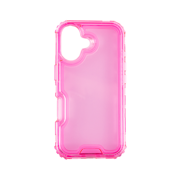 ESTUCHE TIPO OTTER IPHONE 16 TRANSPARENTE ROSA