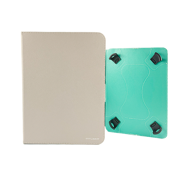 FUNDA CARTERA UNIVERSAL PARA TABLET 10 IN GRIS/VERDE