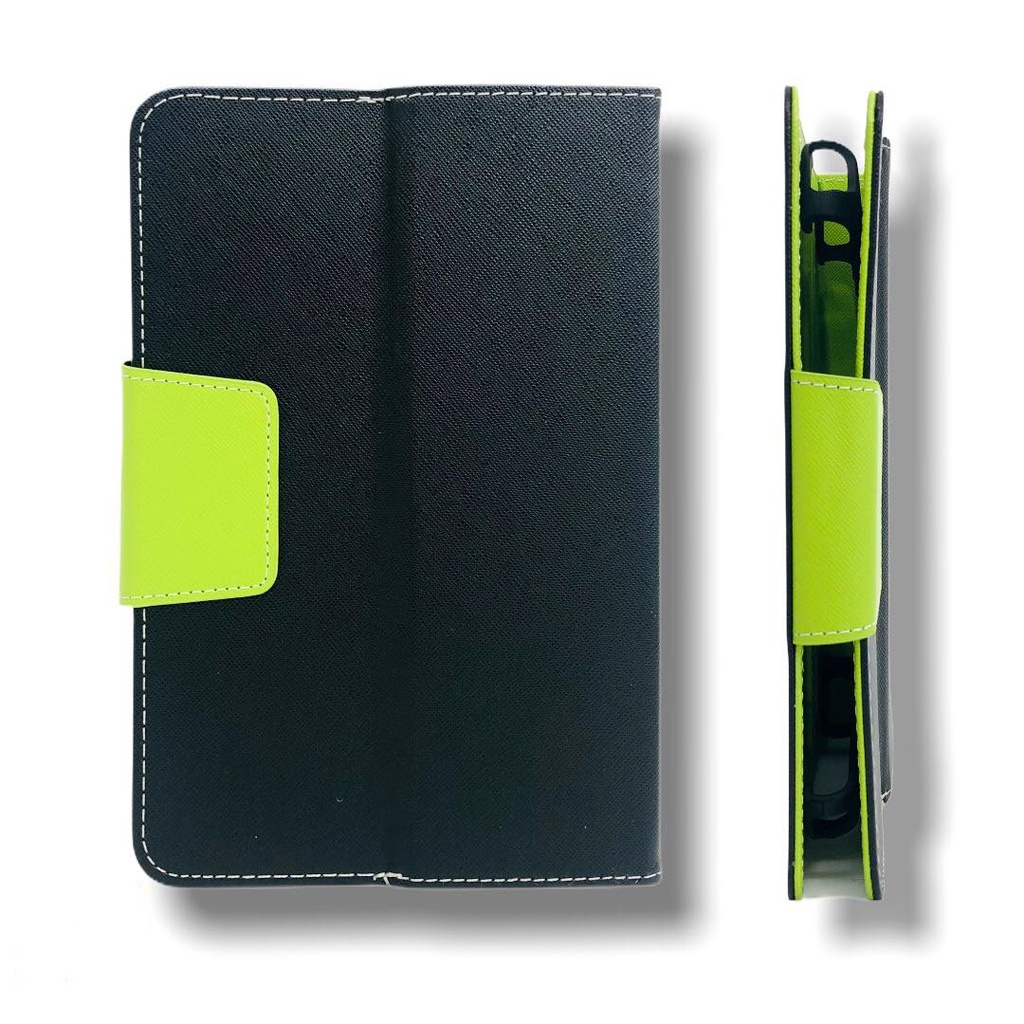 FUNDA CARTERA UNIVERSAL PARA TABLET 8 IN NEGRA/VERDE