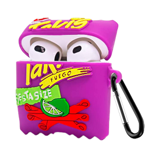 FUNDA SILICON AIRPODS 3 TAKIS MORADO