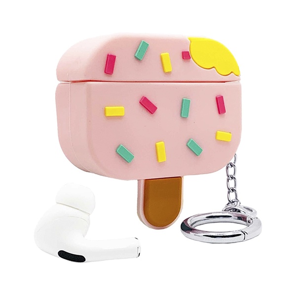 FUNDA SILICON AIRPODS PALETA ROSA