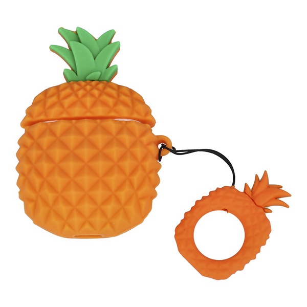 FUNDA SILICON AIRPODS PINA/NARANJA