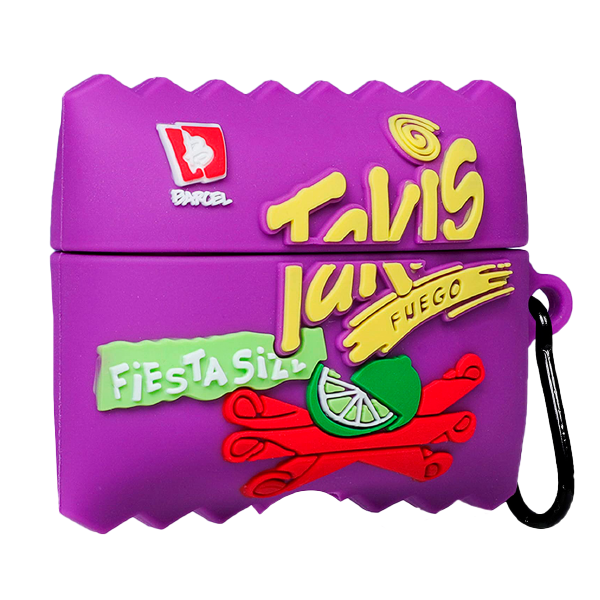 FUNDA SILICON AIRPODS PRO TAKIS MORADO